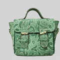 Elegant genuine cow leather flap bag 