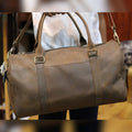 Vintage Brown Crazy Horse Leather Duffle Bag
